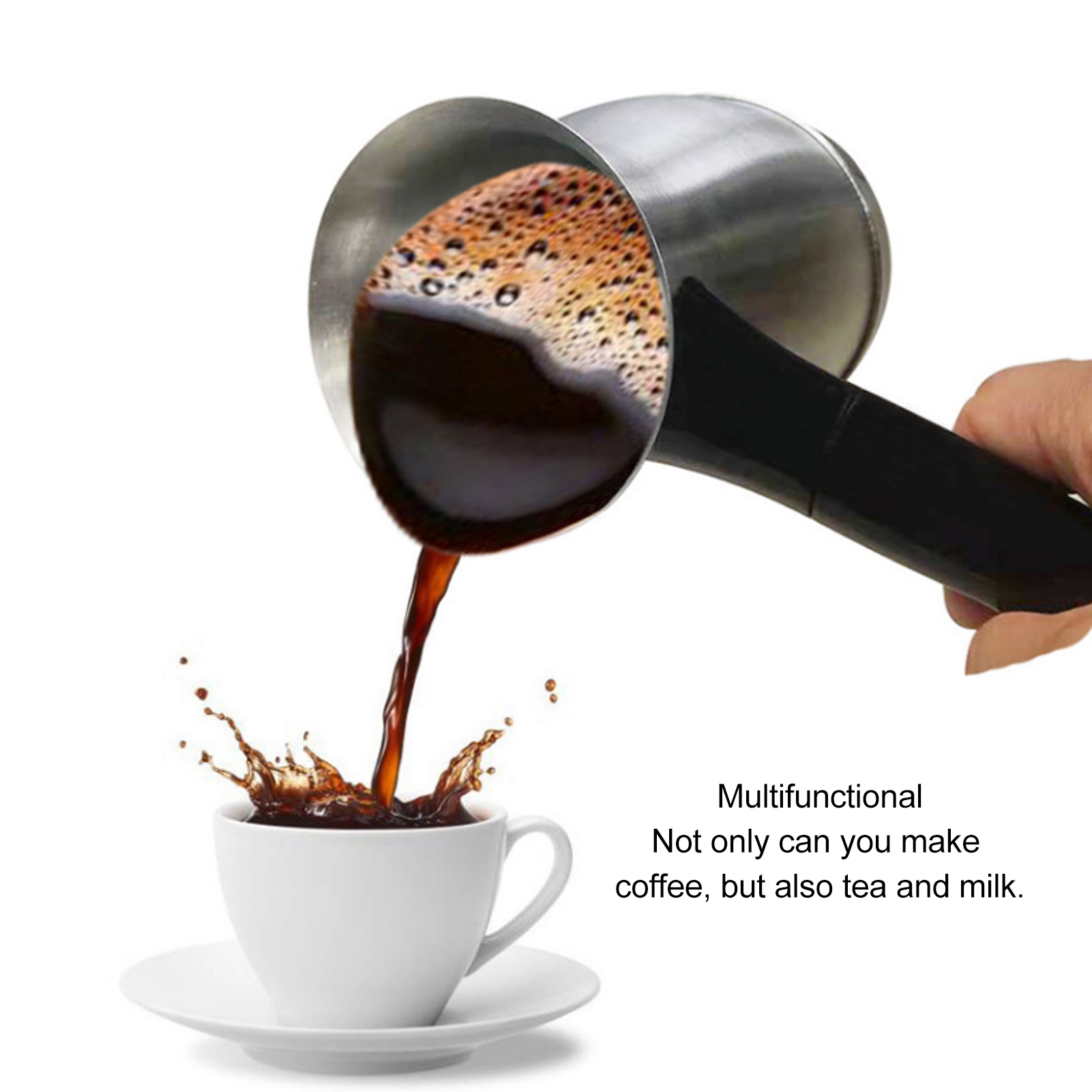 Coffee Equipment For Camping - เครื่องชงกาแฟตุรกีไฟฟ้า 600ml สแตนเลสสตีลกาแฟตุรกีไฟฟ้า US Plug 110V