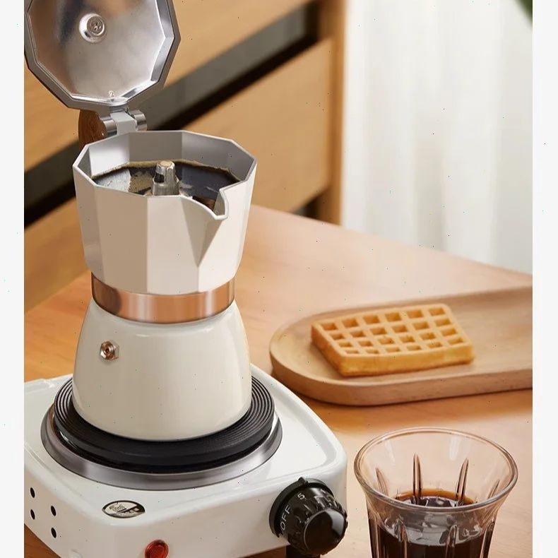 Coffee Equipment Pour Over - หม้อโมก้าพ็อตแบบก้นกลม วาล์วเดี่ยว เครื่องชงกาแฟขนาดเล็กสำหรับใช้ในบ้าน ชุดเครื่องชงกาแฟแบบดริป อุปกรณ์ชงเอสเพรสโซ