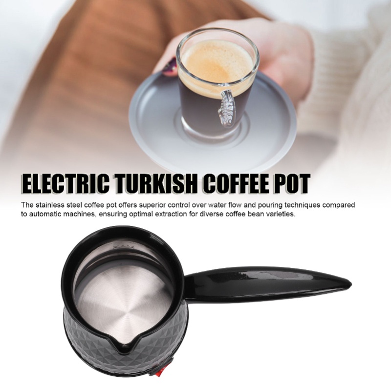 Coffee Equipment For Camping - หม้อต้มกาแฟตุรกีไฟฟ้า 110V ขนาด 600 มล. สแตนเลส