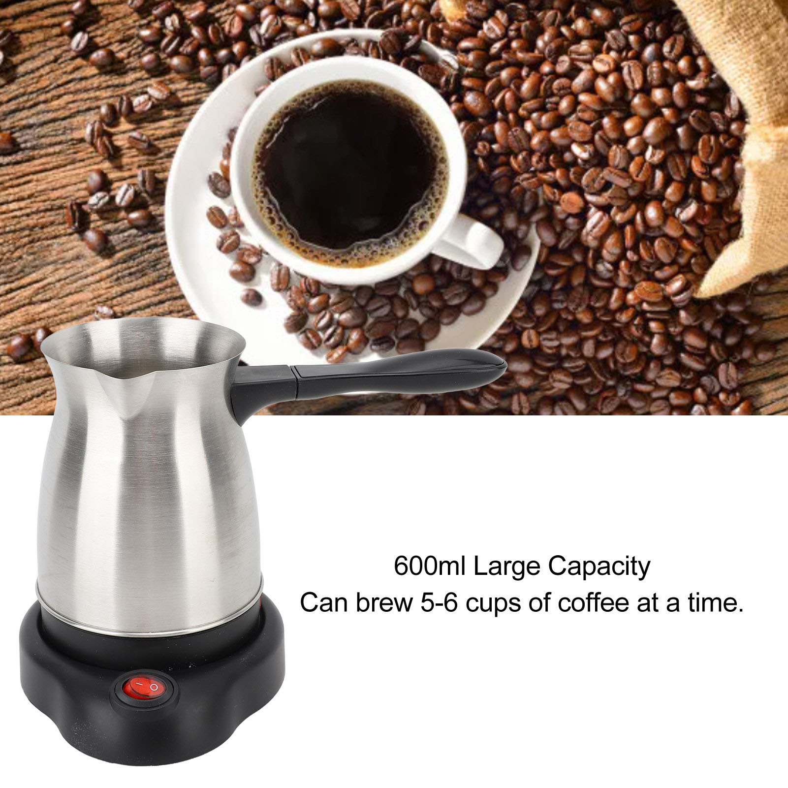 เครื่องชงกาแฟตุรกีไฟฟ้า 600ml  - Coffee Equipment For Camping บทวิจารณ์และราคา